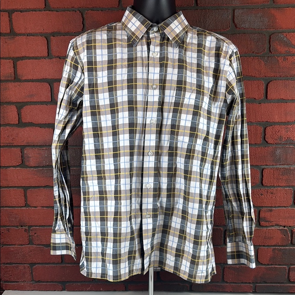Sergio Louis Shirt‎ Mens Large Checkered Button Down